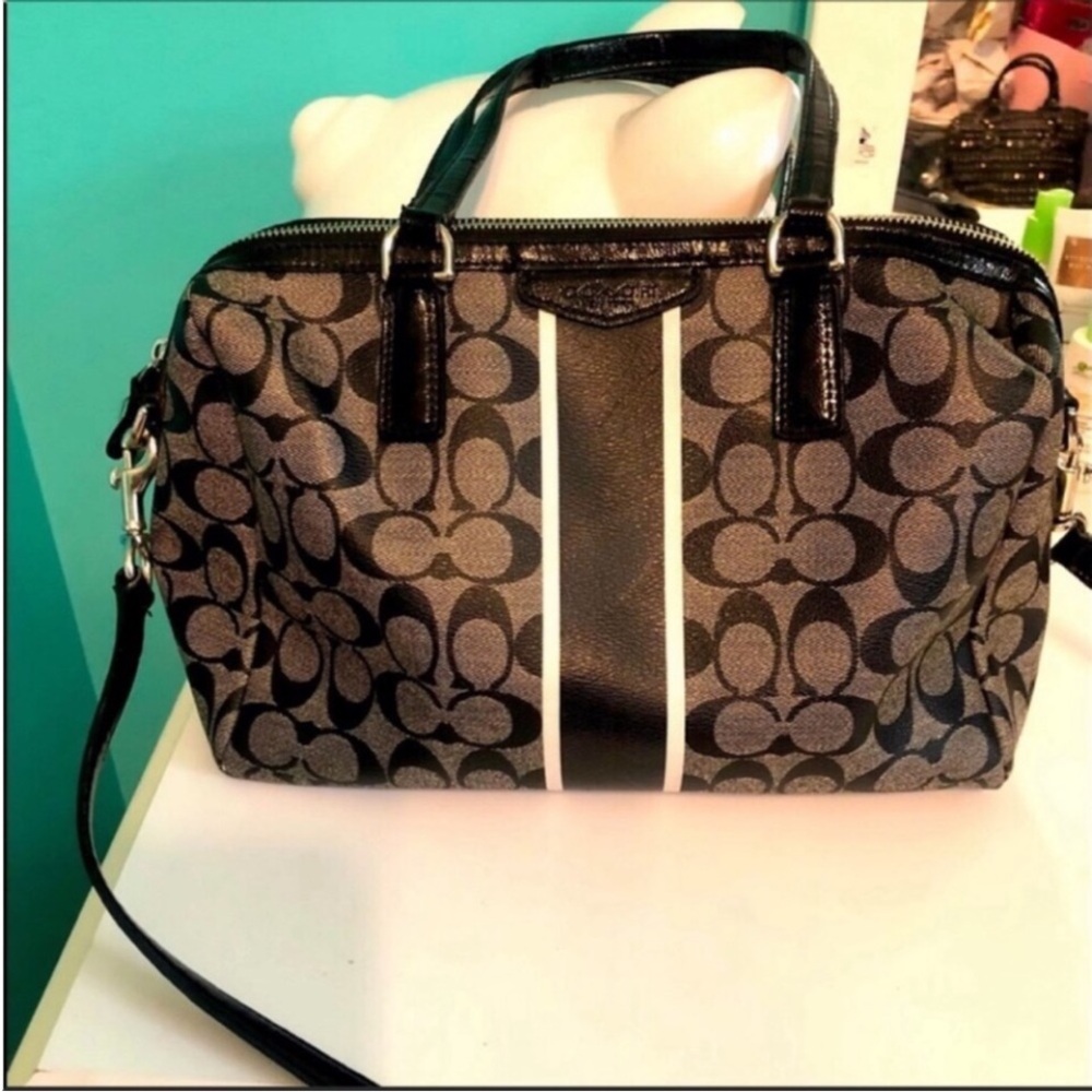 Coach Black and Gray Satchel